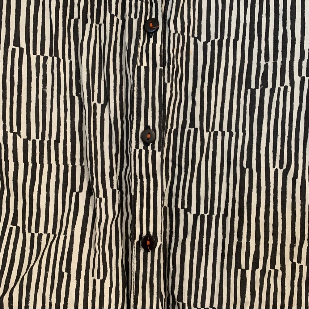 Gudrun Sjöden Striped Lightweight Tunic Lagenlook Woven Organic Cotton Sz Small - Picture 5 of 12